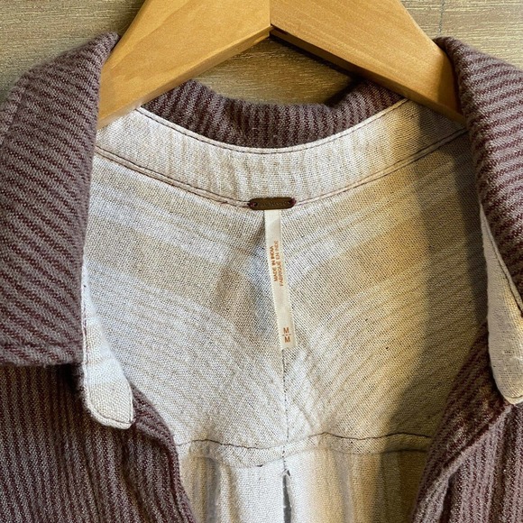 Free People On The Road Collared Longline Tunic Popover Shirt Top - Picture 3 of 5